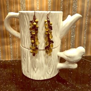 Bohemian Olive dangle earrings